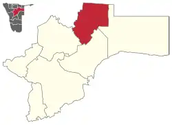 Karte Grootfontein in Namibia