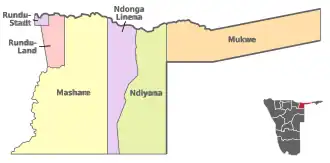 Wahlkreiskarte Kavango-Ost