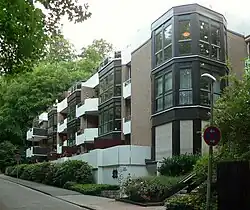 Heutige Wohnanlage am früheren Standort des Waldschlösschen