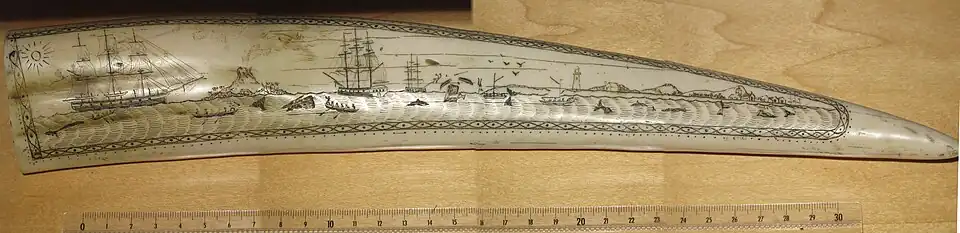 Gravur, Walfangszene