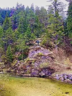 Das Kaiser-Jagdstandbild oberhalb der Walster