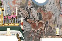 Wandmalerei Hl. Leonhard