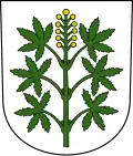 Hanfstängel (männlich) im Wappen von Wangen-Brüttisellen, Schweiz