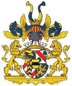 Kleines Wappen des Hauses Rotberg-Rheinweiler heute