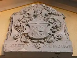 Wappen Albert von Oberndorff, angebracht am Schloss Neckarhausen