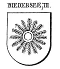 Wappen im Siegel des Evert von Biedersee von 1412 in Siebmachers Wappenbuch (1884)