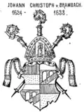 Wappen des Johann Christoph von Brambach, 1626–1638 Abt von Corvey[6]
