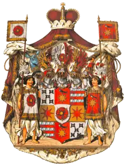 Wappenmantel im fürstlich lippeschen Wappen