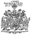 Wappen derer von Essen in Schweden (1751)