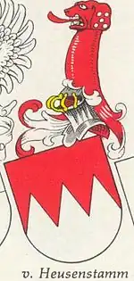Das Wappen derer von Heusenstamm in der fränkischen Wappenrolle