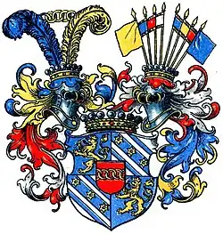 Wappen der Freiherren von Budberg gen. Bönninghausen im Wappenbuch des Westfälischen Adels