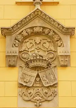 Wappen der Grafen Ballestrem am Palais in Breslau