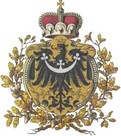 Wappen des Herzogtums Ober- und Niederschlesien als Kronland Österreichisch-Schlesien um 1890