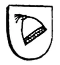 Alternatives Mützen-Wappen derer von Lütkendorpe bei Anton Fahne