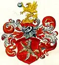 Gebessertes Wappen der Reuber von 1589 im Österreichischen Staatsarchiv