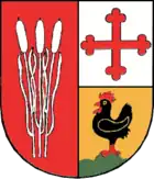 Wappen der Gemeinde Rohr (Thüringen) – Der Ortsname leitet sich vom Rohrkolben ab.