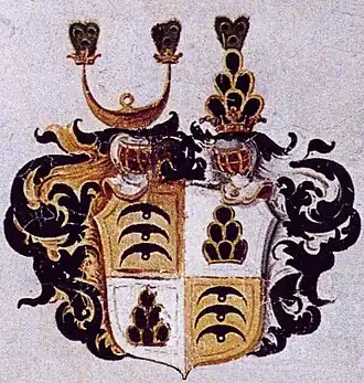 Wappen der Nachkommen Leopold Karls vom Stain (1611)
