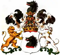 Wappen der Grafen von Reischach im Württembergischen Wappenbuch[4]