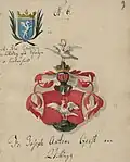 Wappen des Joseph Anton Geist von Wildegg (zwischen 1738 und 1780)