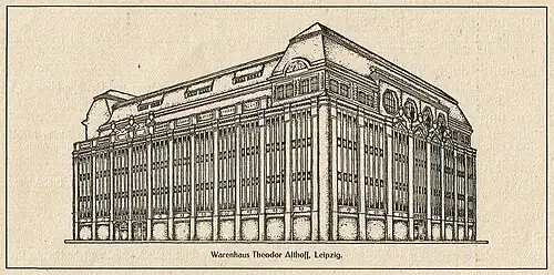 Warenhaus Althoff in Leipzig, 1914