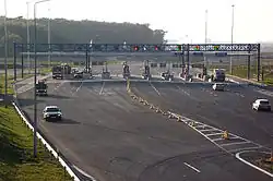 Mautstelle nach der Eröffnung im Jahre 2003