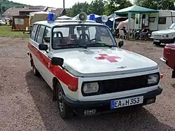 MED-Fahrzeug auf einem Wartburgtreffen