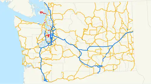 Übersicht der Fährverbindungen der Washington State Ferries