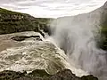 Der Gullfoss seitlich gesehen