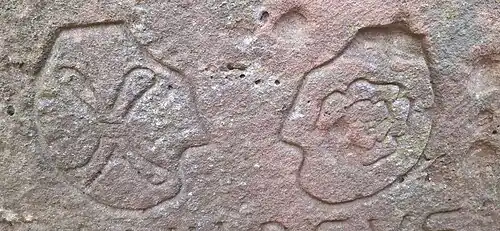 Doppelwappen von Hanxleden und von Saldern (Außenseite des Rondells)