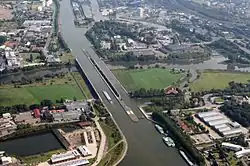 Kanal: Mittellandkanal (Kreuzung der Weser bei Minden)