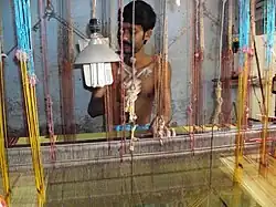 Ikonische Sari-Webcluster Indiens