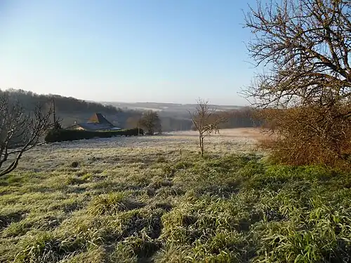 Winterliche Aussicht vom Weiler La Côte nach Südsüdwest