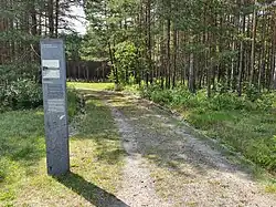 Überreste des Wegs durch das Kriegsgefangenenlager im KZ Bergen-Belsen auf das Krankenlazarett zu