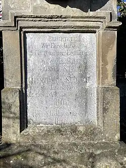 Sockelinschrift Wegekreuz (1905)