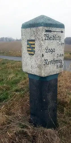 Wegweisersäule Dreikretscham Süd