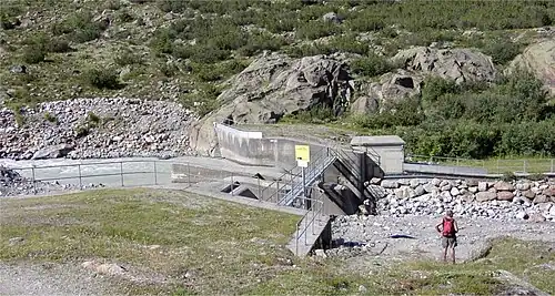 Wasserfassung Pitze als Tiroler Wehr