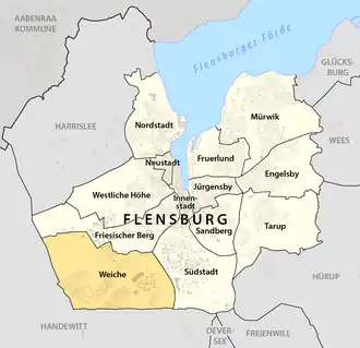 Lage von Weiche in Flensburg