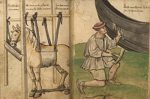 Wie die Pferde in die Schiffe verfrachtet werden S. 81–82