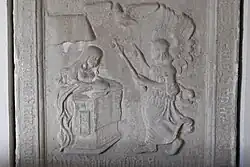 Grabstein für Hans Engelhard († 1558), Verkündigungsszene
