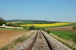 Die heutige Draisinenstrecke bei Niederleis
