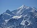 Gipfelaussicht vom Augstbordhorn auf Weisshorn, Bishorn und Brunegghorn der Weisshorngruppe