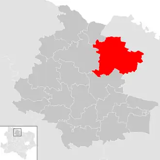 Lage der Gemeinde Weitersfeld im Bezirk Horn (anklickbare Karte)