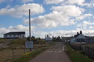 Ortseinfahrt von Durness