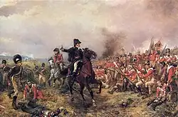 Wellington bei der Schlacht von Waterloo
