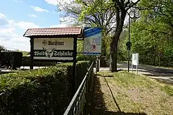 Werbeschild der Gaststätte Waldschenke in Birkenhöhe