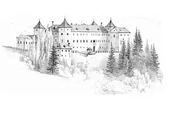 Renaissance-Schloss Wernberg, um 1850