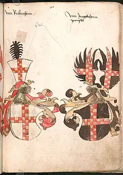 Wappen im Wernigeroder Wappenbuch, Ende 15. Jahrhundert