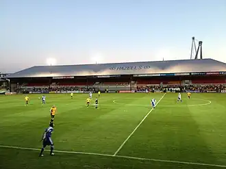 Westtribüne im Rodney Parade