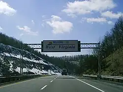 Einfahrt West Virginia auf I-64