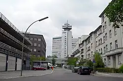 Bredtschneiderstraße Blick auf das rbb-Gebäude